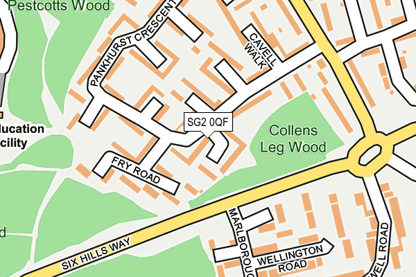 SG2 0QF map - OS OpenMap – Local (Ordnance Survey)