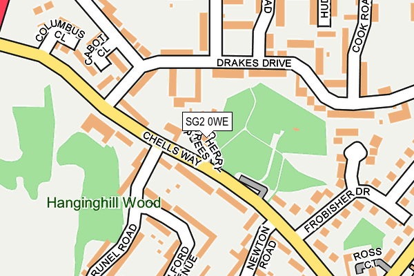 SG2 0WE map - OS OpenMap – Local (Ordnance Survey)