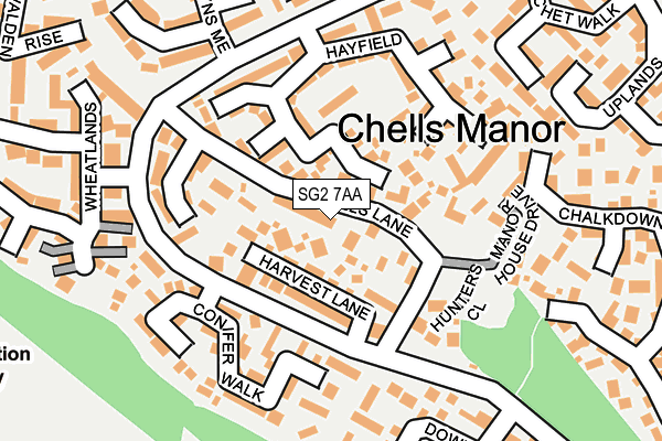 SG2 7AA map - OS OpenMap – Local (Ordnance Survey)