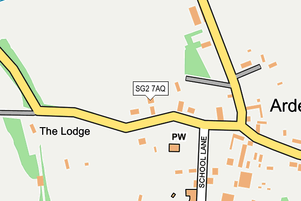 SG2 7AQ map - OS OpenMap – Local (Ordnance Survey)
