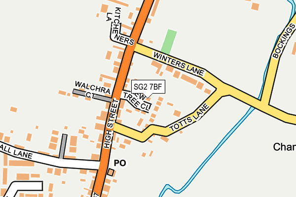 SG2 7BF map - OS OpenMap – Local (Ordnance Survey)