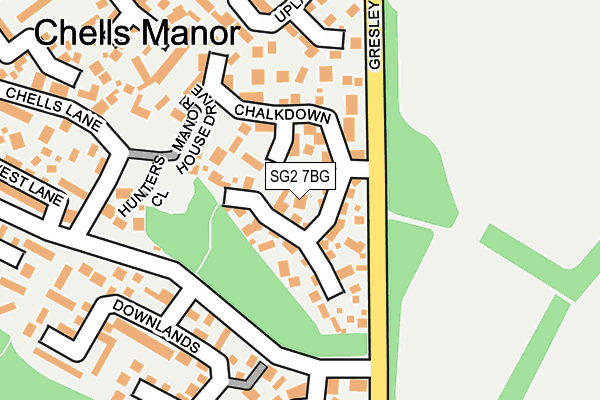 SG2 7BG map - OS OpenMap – Local (Ordnance Survey)