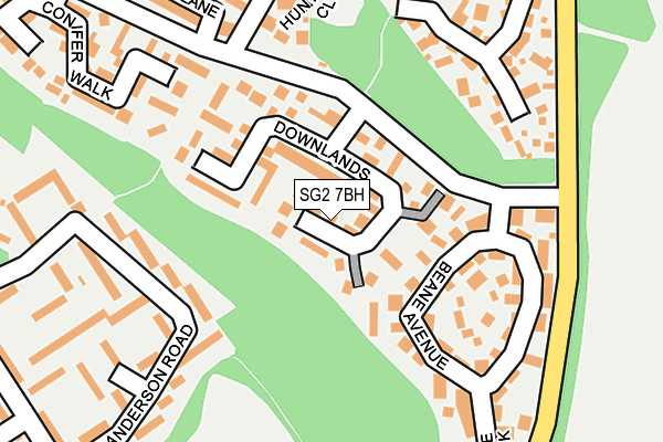 SG2 7BH map - OS OpenMap – Local (Ordnance Survey)