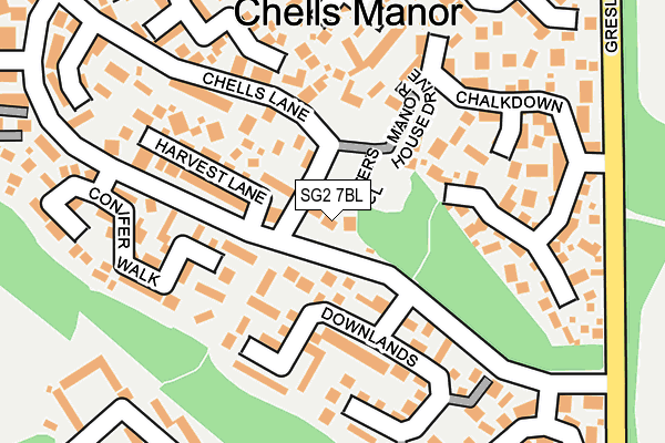 SG2 7BL map - OS OpenMap – Local (Ordnance Survey)