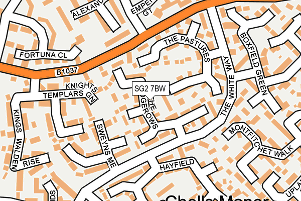 SG2 7BW map - OS OpenMap – Local (Ordnance Survey)