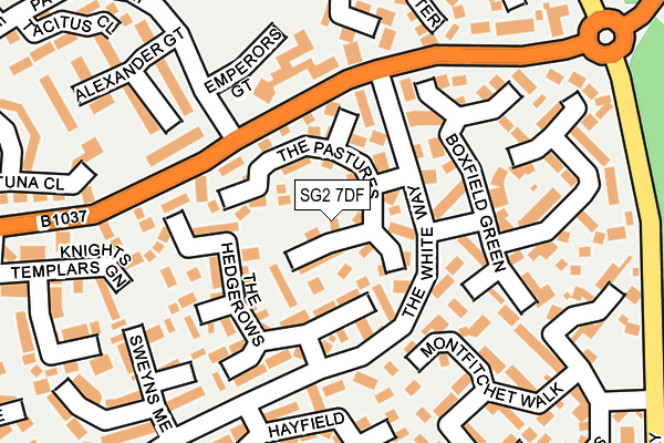 SG2 7DF map - OS OpenMap – Local (Ordnance Survey)