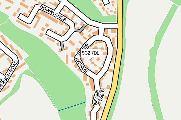 SG2 7DL map - OS OpenMap – Local (Ordnance Survey)