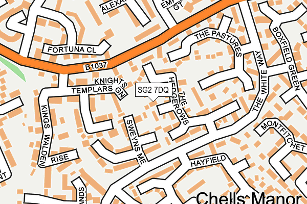 SG2 7DQ map - OS OpenMap – Local (Ordnance Survey)