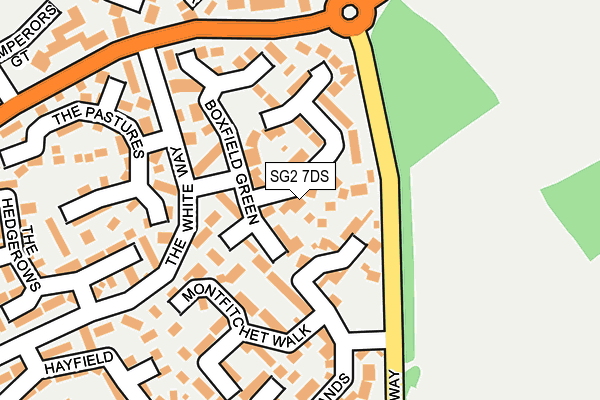 SG2 7DS map - OS OpenMap – Local (Ordnance Survey)