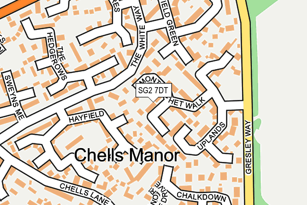 SG2 7DT map - OS OpenMap – Local (Ordnance Survey)