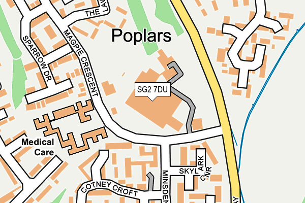SG2 7DU map - OS OpenMap – Local (Ordnance Survey)