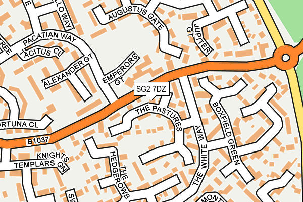 SG2 7DZ map - OS OpenMap – Local (Ordnance Survey)