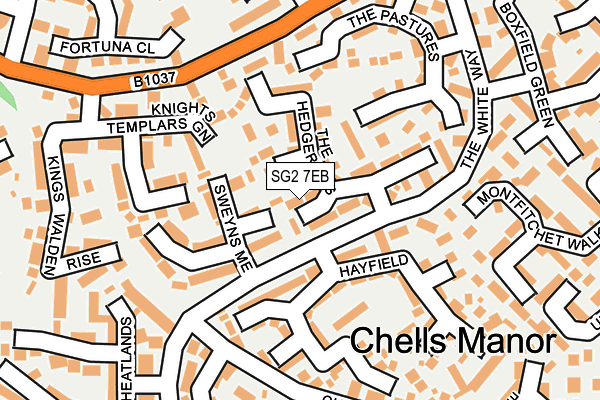 SG2 7EB map - OS OpenMap – Local (Ordnance Survey)
