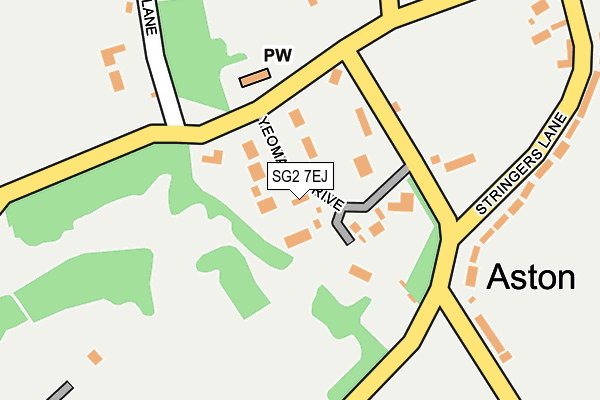 SG2 7EJ map - OS OpenMap – Local (Ordnance Survey)