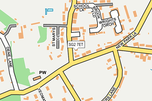 SG2 7ET map - OS OpenMap – Local (Ordnance Survey)