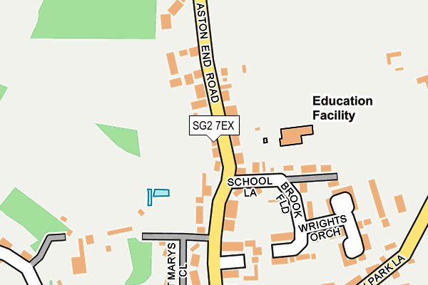 SG2 7EX map - OS OpenMap – Local (Ordnance Survey)