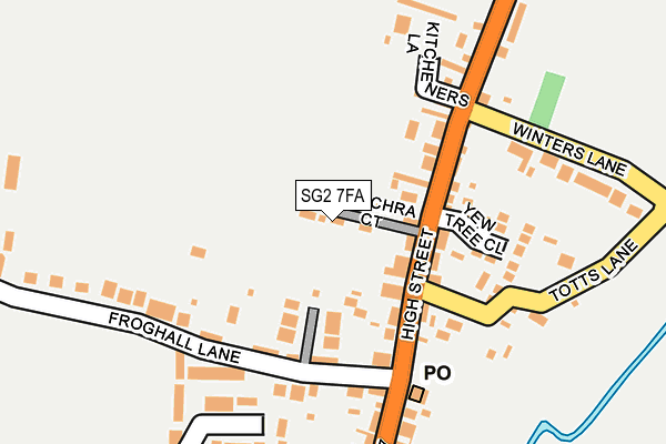 SG2 7FA map - OS OpenMap – Local (Ordnance Survey)