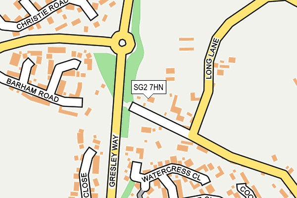 SG2 7HN map - OS OpenMap – Local (Ordnance Survey)