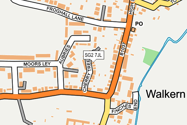 SG2 7JL map - OS OpenMap – Local (Ordnance Survey)