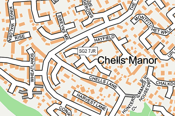 SG2 7JR map - OS OpenMap – Local (Ordnance Survey)