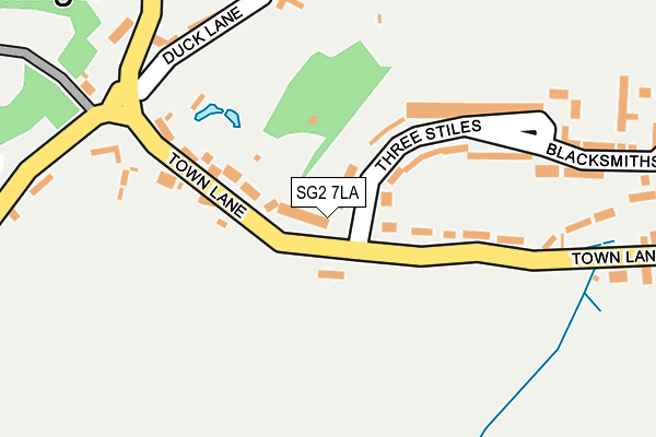 SG2 7LA map - OS OpenMap – Local (Ordnance Survey)