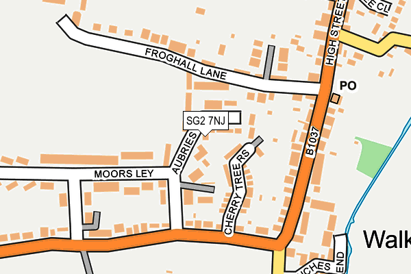 SG2 7NJ map - OS OpenMap – Local (Ordnance Survey)