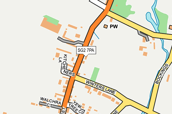 SG2 7PA map - OS OpenMap – Local (Ordnance Survey)
