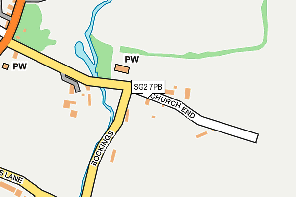 SG2 7PB map - OS OpenMap – Local (Ordnance Survey)