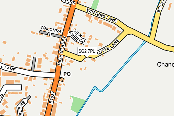 SG2 7PL map - OS OpenMap – Local (Ordnance Survey)