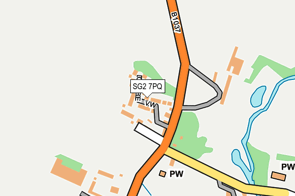 SG2 7PQ map - OS OpenMap – Local (Ordnance Survey)
