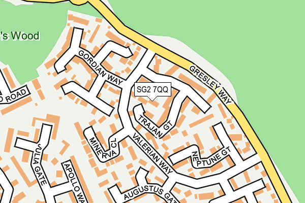 SG2 7QQ map - OS OpenMap – Local (Ordnance Survey)