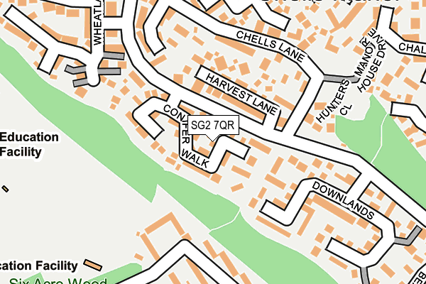 SG2 7QR map - OS OpenMap – Local (Ordnance Survey)