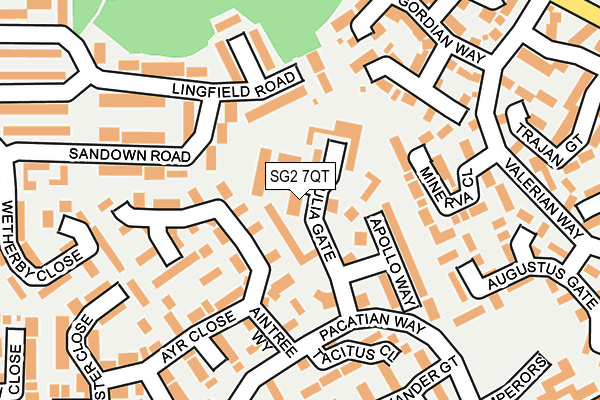 SG2 7QT map - OS OpenMap – Local (Ordnance Survey)