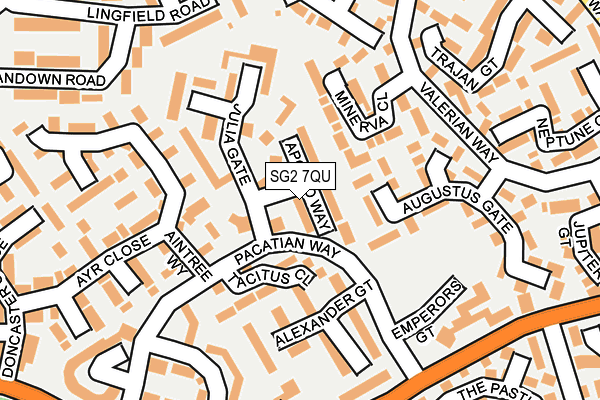 SG2 7QU map - OS OpenMap – Local (Ordnance Survey)