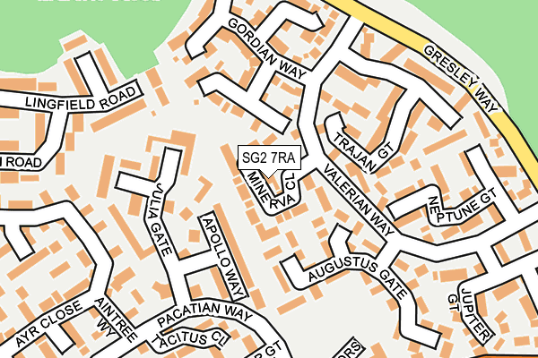 SG2 7RA map - OS OpenMap – Local (Ordnance Survey)
