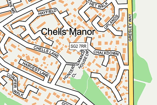 SG2 7RR map - OS OpenMap – Local (Ordnance Survey)