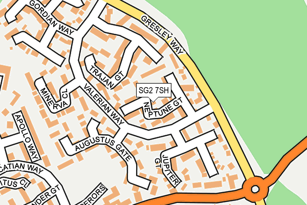 SG2 7SH map - OS OpenMap – Local (Ordnance Survey)