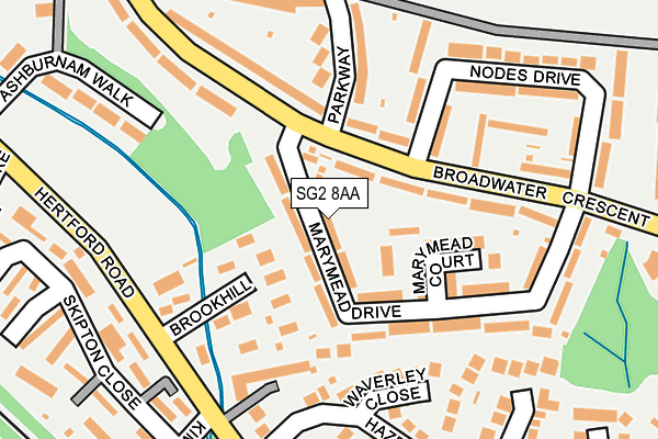 SG2 8AA map - OS OpenMap – Local (Ordnance Survey)