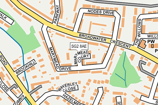 SG2 8AE map - OS OpenMap – Local (Ordnance Survey)