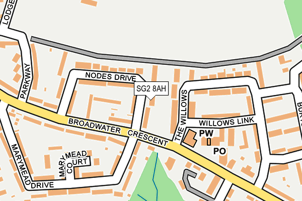 SG2 8AH map - OS OpenMap – Local (Ordnance Survey)