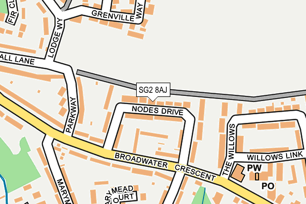 SG2 8AJ map - OS OpenMap – Local (Ordnance Survey)