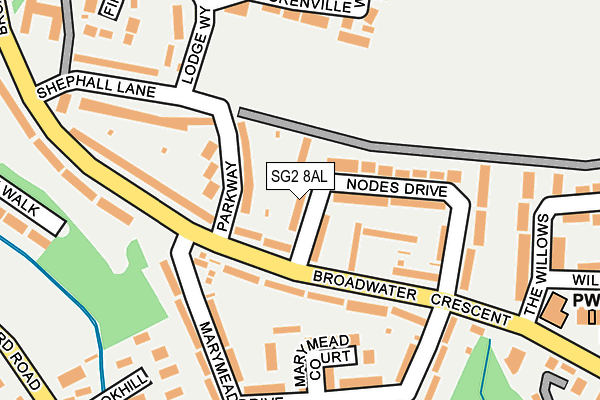 SG2 8AL map - OS OpenMap – Local (Ordnance Survey)