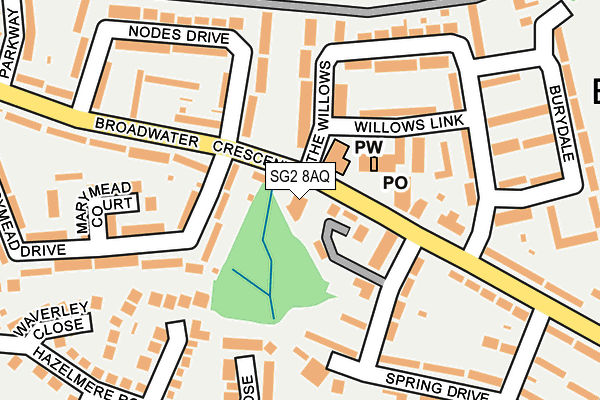 SG2 8AQ map - OS OpenMap – Local (Ordnance Survey)