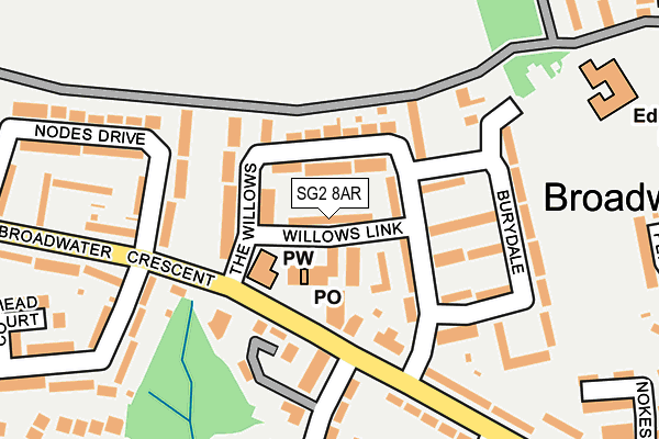 SG2 8AR map - OS OpenMap – Local (Ordnance Survey)