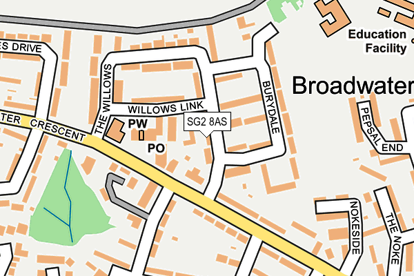 SG2 8AS map - OS OpenMap – Local (Ordnance Survey)