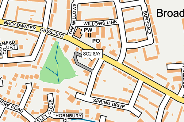 SG2 8AY map - OS OpenMap – Local (Ordnance Survey)