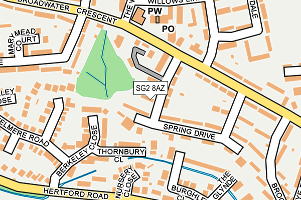 SG2 8AZ map - OS OpenMap – Local (Ordnance Survey)