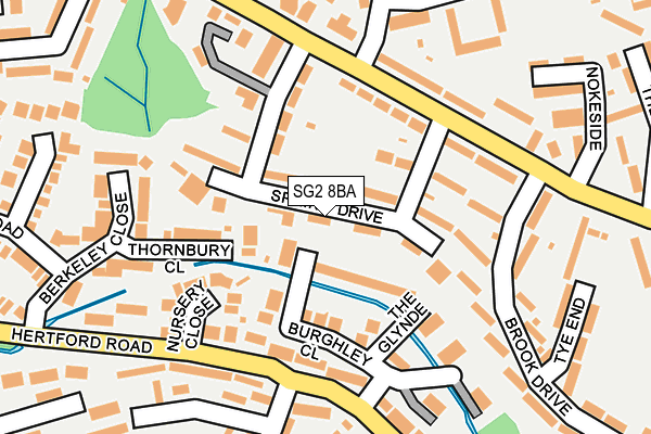 SG2 8BA map - OS OpenMap – Local (Ordnance Survey)
