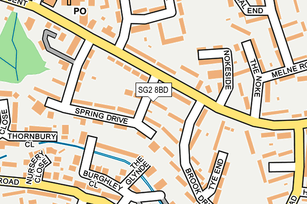 SG2 8BD map - OS OpenMap – Local (Ordnance Survey)