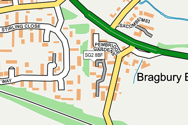 SG2 8BF map - OS OpenMap – Local (Ordnance Survey)